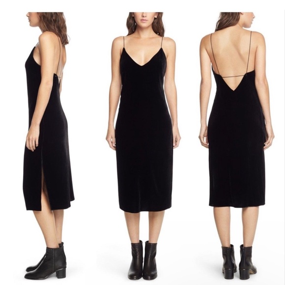 Rag & Bone Black Velvet Midi Dress - Picture 5 of 5
